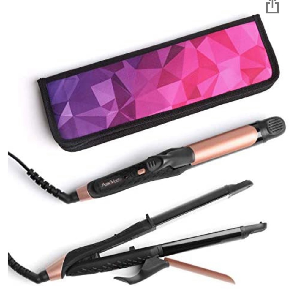 2 in 1 flat iron & curling iron